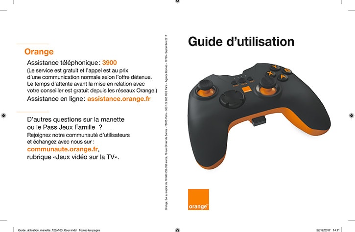 couverture du guide d'utilisation de la manette gamer Orange